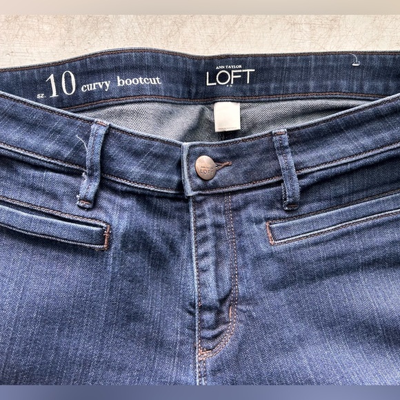 Loft Curvy Bootcut Jeans, Size 10 - Picture 2 of 4